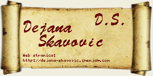 Dejana Škavović vizit kartica